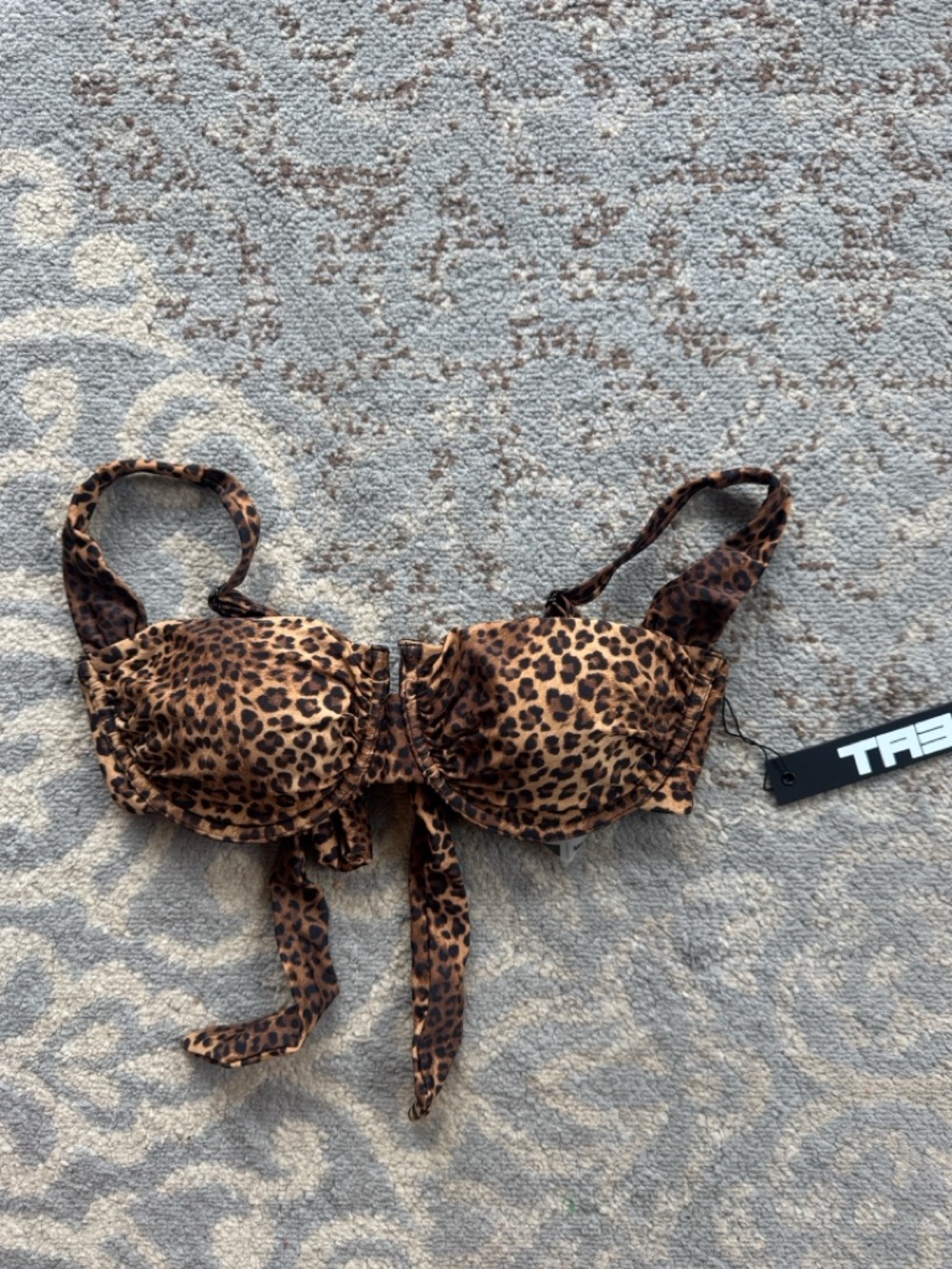 TA3 Sweetie Bikini Top Underwire Spotted Leopard Small